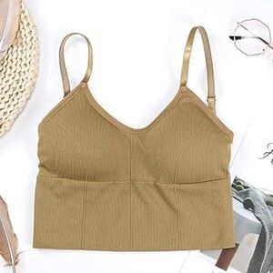 Tan Ribbed Bralette